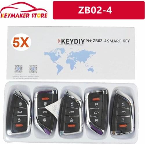 5PCS/LOT Universal ZB02-4 KD Smart Key Remote for KD-X2 Car Key Remote Replacement Fit More than 2000 Models