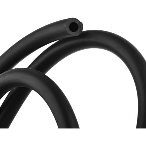 6mm 1/4\" ID Full Silicone Fuel Air Vacuum Hose Line Pipe Tube 1 Meter Black High Temperature Resistance Anti-aging