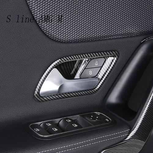Car styling Door Handles Frame Handle Panel Covers Stickers Trim For Mercedes Benz A Class A180 A200 Auto Interior Accessories