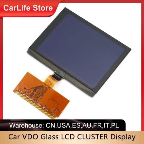 Automobile Car VDO Glass LCD CLUSTER Display Screen with Flex Connector and Display Driver For Audi A3 / A4 / A6