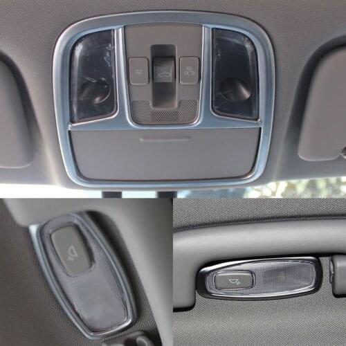 Free Shipping Chromed ABS Plastic Interior 3PCS Front+Rear Reading Light Cover Trim For Kia Sportage KX5 2016 2017
