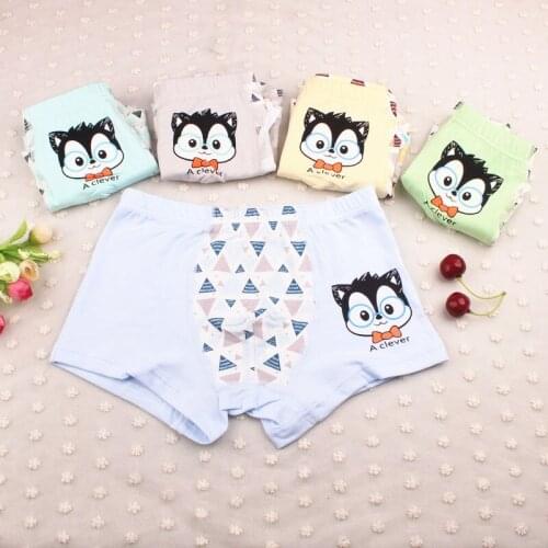 Summer 5-7-9-11-13 years old childrens underwear boy boxer boxer cartoon print big boy shorts male