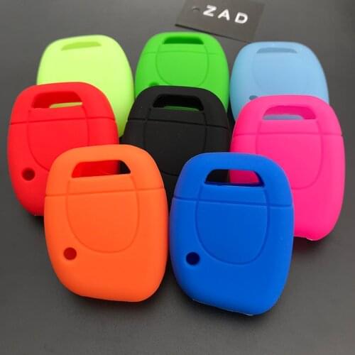 ZAD Silicone rubber car key cover case skin holder For RENAULT TWINGO CLIO KANGOO MASTER car accessory styling