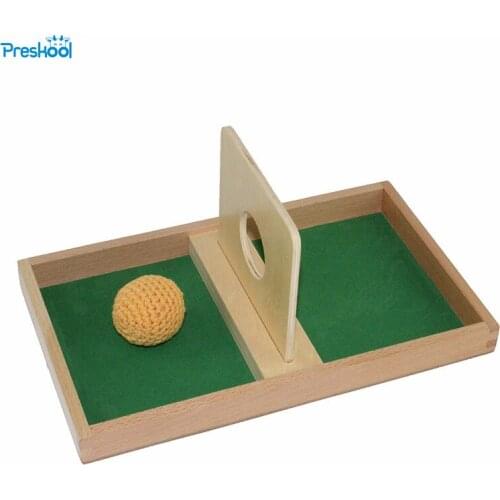 Montessori infant Toy Imbucare Board With Knit Ball Wood Learning Educational Preschool Training Brinquedos Juguets 24 months