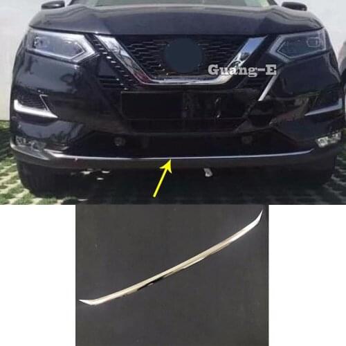 For Nissan Qashqai 2019 2020 Car Body ABS Chrome License Plate Trim Racing Grid Grill Grille Hoods Panel Frame Bumper 1pcs