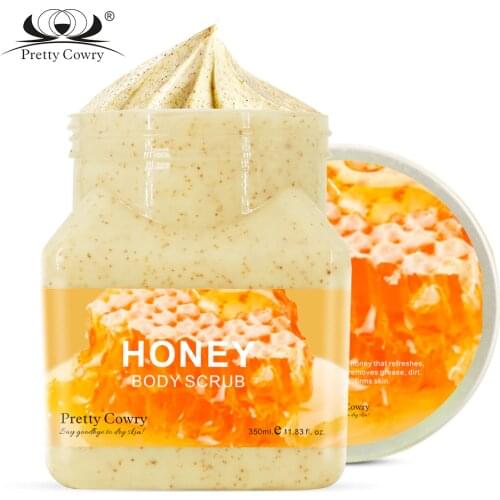 Pretty Cowry 2Pcs Body Scrub Cream Face Scrub Deep Cleansing Papaya Exfolianting Whitening Moisturizing Body Care 350ml