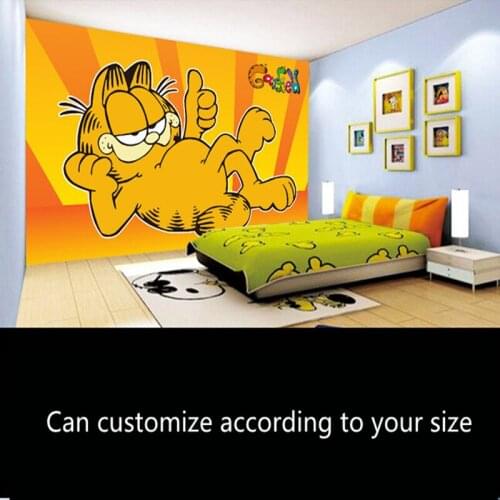 Custom papel DE parede infantil, coffee cat murals for children room bedroom setting wall waterproof papel de parede