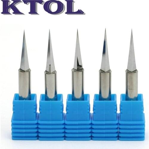 10 Angle 6mm Shank 0.1mm Pyramid V CNC Milling Bit Solid Carbide Engraving Cutters for Wood,Metal,Acryl,Stone Engraving Milling