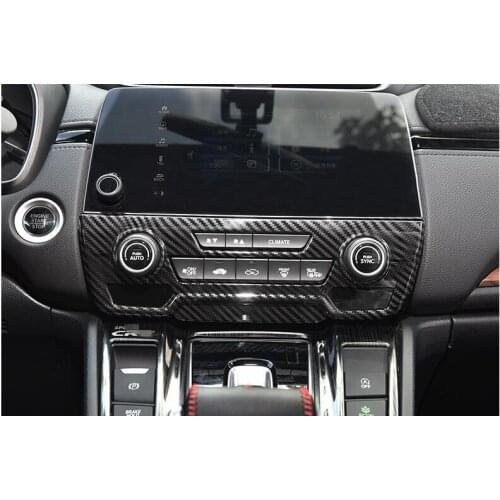 ABS Carbon Fiber Chrome For Honda CRV 2017 Car Air Condition Switch Knob Panel Cover Trim Frame Decoration Car Styling