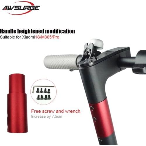 Aluminum alloy handlebar heightening modification for xiaomi MIJIA M365/Pro2/ 1S electric scooter must-have for tall people