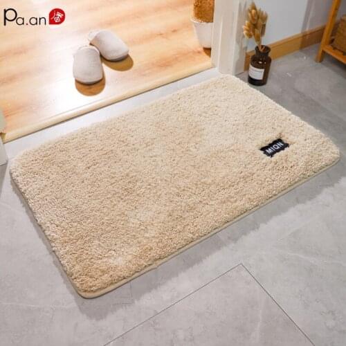 Non-slip Bathroom Anti Slip Mat for Shower Shaggy Bath Rugs and Carpets for Home High Plush Padded Floor Mats Carpet Absorbent