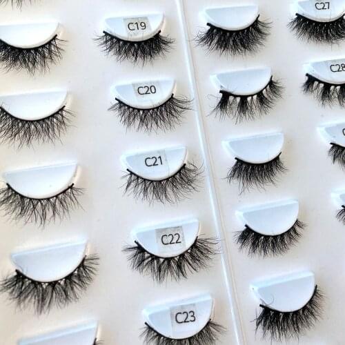 NEW 1 Pair short Mink Lashes Wholesale Fluffy Natural Lashes Vendors Makeup 3d Mink Lashes