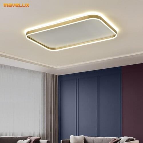 New Gold/Black Aluminum LED Chandeliers For Bedroom Living Room Kitchen Studyroom Villa Foyer Restaurant Indoor Ultra-Thin Lamps