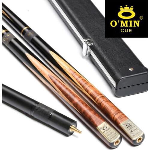 O'MIN HUNTER One Piece Snooker Cue Kit with Aluminum Alloy Case with Telescopic Extension Top Luxury Professional Snooker Stick