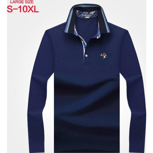 Autumn Mens Lapel Long Sleeve T-shirt Solid Color Polo Shirt Loose Large Business Casual Mens Bottom Shirt Paul Shirt