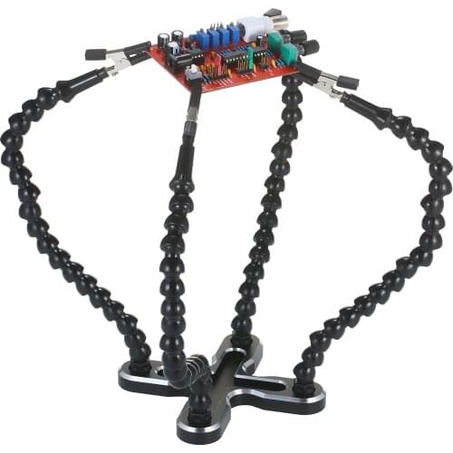 Soldering Station Welding Repair Third Hand Multifunctional Welding Tool PCB Holder Flexible 4 Arm Alloy Stand