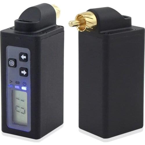 Professional Mini Tattoo Battery Wireless Power Supply 2000mAh RCA/DC Cord+/_ 0.1V Precise Adjust for Tattoo Supplies