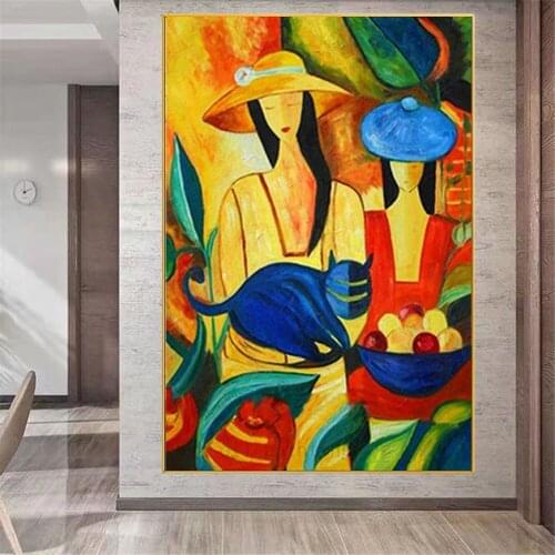 Hand made copy Picasso Famous Figure work oil painting Modern painted Canvas Painting Wall Pictures for Home living room Decor