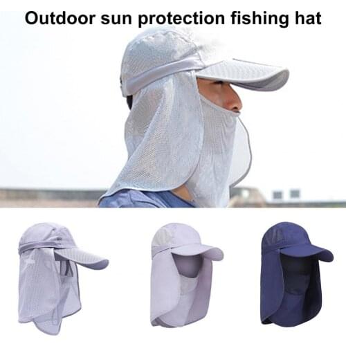 Fishing Hat Foldable Windproof Adjustable breathable Wide Brim Ear Flap Neck Cover Sun Cap for Fishing Fishing Apparel