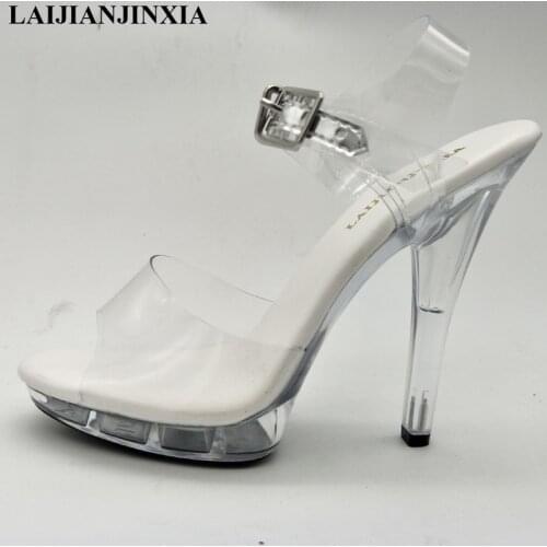LAIJIANJINXIA Ultra High Heels Sandals 13cm Stripper Shoes 2018 Summer Wedding Party Shoes Women Gladiator Platform Sandals