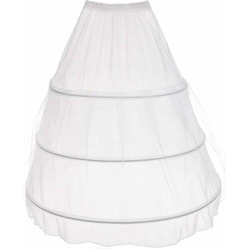 Sexy yet Contemporary White 3 HOOP 2 layer Wedding Bridal Petticoat Underskirt Crinoline