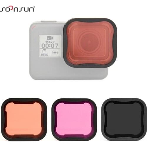 SOONSUN Filters Kit CPL, ND8, ND16, ND32, Diving Filter for GoPro Hero 5 6 7 Black Go Pro 5 6 7 nd Filter Camera Len Accessories