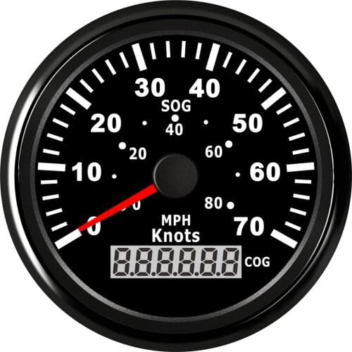 Pack of 1 High Quality GPS Speedometers 0-70Knots 85mm GPS Speed Mileometers Tuning 0-80MPH Display SOG COG for Boat Yacht