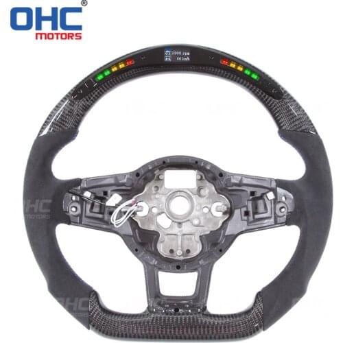 Carbon Fiber LED Steering Wheel compatible for MK7 GTI GLI R Line