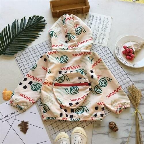Tonytaobaby Autumn Clothing New Style Baby Little Snail Thin Coat Hooded Coat Kids Jacket