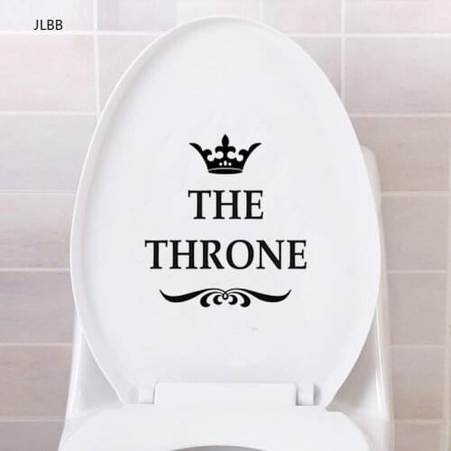 Creative Vinyl THE THRONE Funny Interesting Toilet Wall Sticker Bathroom for Home Decor Decal Poster Background Stickers