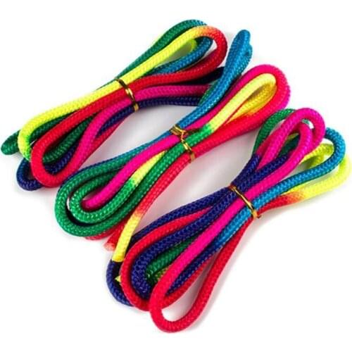 Sports Solid Competition Arts Training Rope Gymnastics Rope Professional Sport Tools Gym Rainbow Color Rhythmic Gymnastics Rope