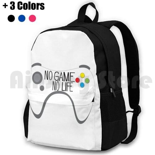 No Game , No Life Outdoor Hiking Backpack Waterproof Camping Travel Game Games Videogames Life Game