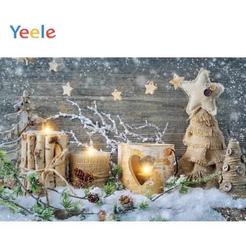 Yeele Christmas Photocall Bokeh Snow Lanterns Pine Photography Backdrops Personalized Photographic Backgrounds For Photo Studio
