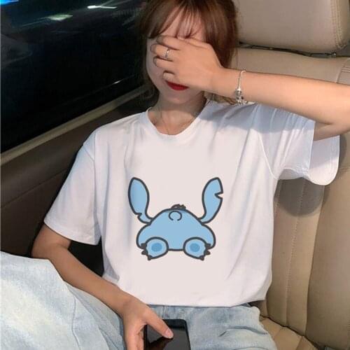 Cute Crab Cartoon Printing Women T shirt Summer Short Sleeve O-neck Women Tops Tshirt Casual Tees Lady Aesthetic