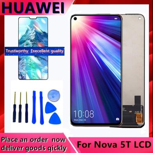 Display for Huawei Nova 5T LCD Display Touch Screen with Frame Replacement on for Nova 5t 5 t YAL-L21 L61A L61D L71A LCD Screen
