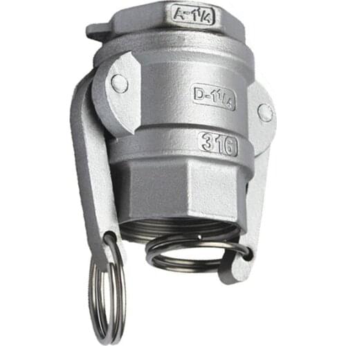 1" BSP Female Thread x 1" BSP Female Thread 304 Stainless Steel D + A Type CamLock Fitting Pump Adapter Cam Groove Coupling