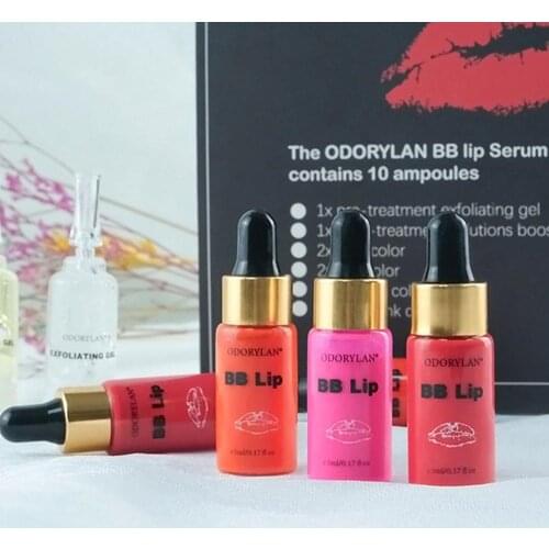 1 Box ​5ml Korean Glow BB Lips Ampoule Serum Kit BB Lip Serum Pigment BB Cream Set For Lip Gloss MTS Beauty Care Drop Shipping