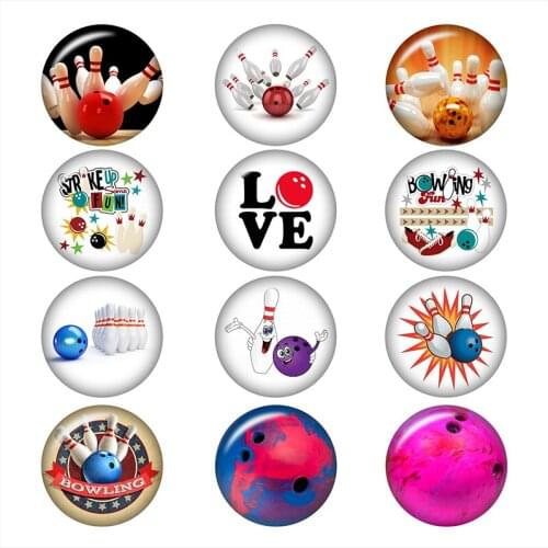 50PCS Mixed Ginger Snap Button Jewelry Love Bowling For DIY 18MM Glass Button Snap Bracelet Necklace Jewelry