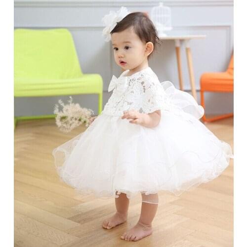 2PCS Brand Princess Toddler Baby Girl Party Dress Ceremonies 1 Year Birthday Baptism Dresses With Shwal For Girls Baby Clothing