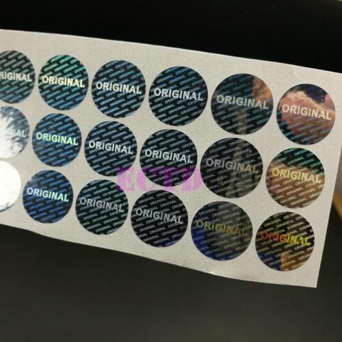 5000pcs Laser Hologram "ORIGINAL "Sticker 15mm Round Security Tamper Evident Warranty Anti-fake Stickers