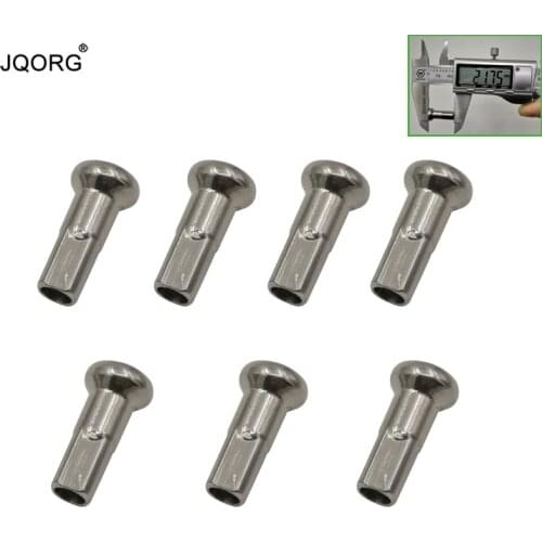 9 Gauge Diameter 3.5 mm Spokes Nipples 304 Stainless Steel Material Sliver Color 21.75mm Length Motorcycle Spoke Nipples