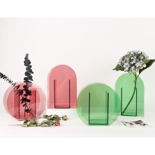Acrylic Vase Flower Dry Flower Pot Transparent Vase Creative Home Home Decor Living Room Decoration