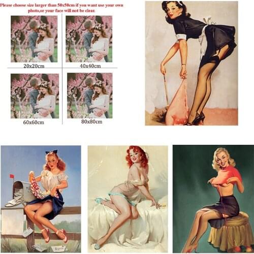 Diy Diamond Painting Custom Figure Painting Temptation Square Diamond Round Diamond Full Diamond Cross Stitc Mosaic Home Decora