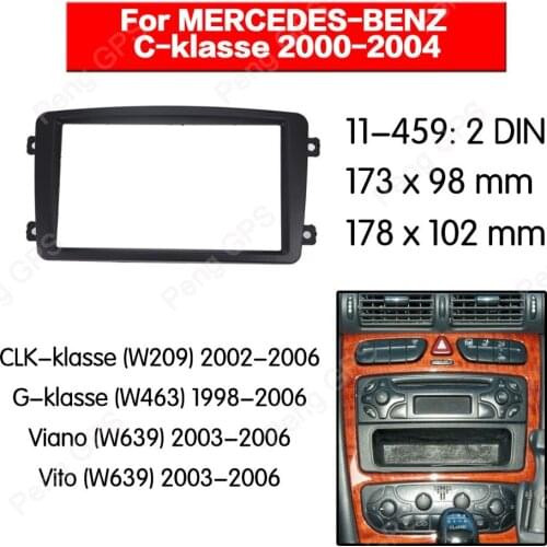 Car Radio stereo Fitting Fascia installation For Mercedes BENZ C CLASS 2002-2004 Fascias Mount Panel Bezel Audio Dash fit DVD CD
