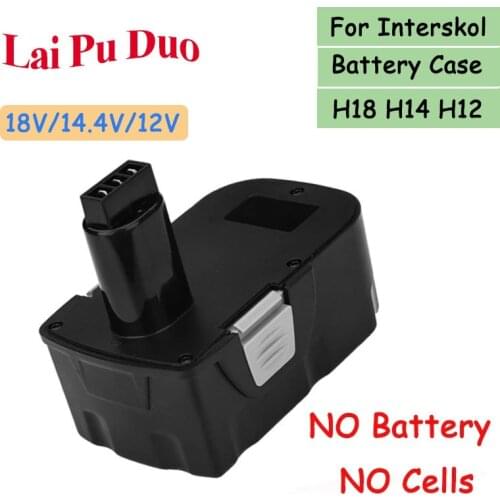 For Interskol H18 H14 H12 18V 14.4V 12V Battery Case(no Battery cells) For Power Tools Drill Replacement Battery Plastics shell