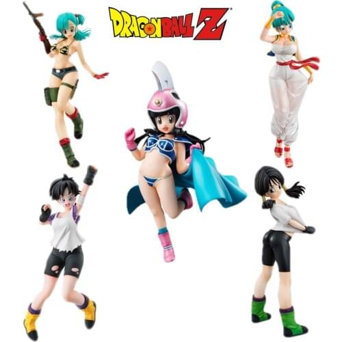 Dragon Ball Z Anime Figure Chichi Bulma Videl Kawaii PVC Figurine Cute Action Figma Sexy Girls Childhood Chichi Gohan Goku Toys