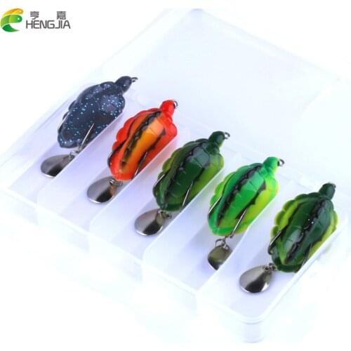 HENGJIA 5.5cm 13g Tortoise lures artificial soft swimbaits with blade spinnerbaits spinner spoons pesca fishing tackles