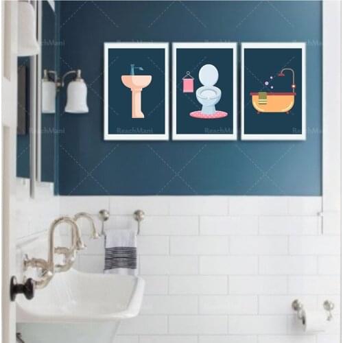 Bathroom poster ideas, bathroom decoration toilet posters