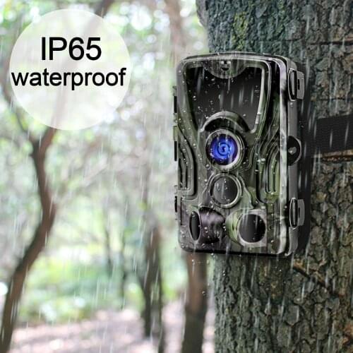 2.4" TFT LCD Screen Wildlife Wild Cameras 16MP 1080P IP65 Trail Hunting Camera HC801A PIR Sensor Night Version Surveillance