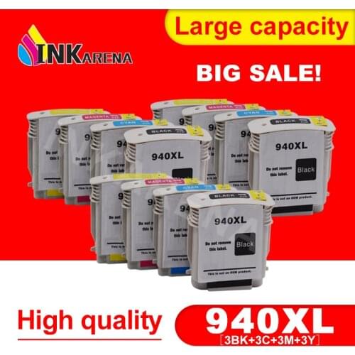 INKARENA 3 Set 940 940XL Full Ink Cartridge For HP 940 XL For HP Officejet Pro 8500 A909b A909a A909n A909g Printer Cartridges